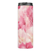 Bruid om roze pioenroos te zijn Bloemen Thermosbeker (Achterkant)