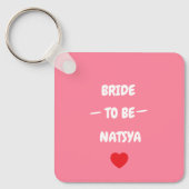 Bruid om roze schattig elegant te zijn sleutelhanger (Voorkant)