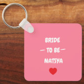 Bruid om roze schattig elegant te zijn sleutelhanger (Voorkant)