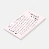 Bruid om te doen lijst bruiloft post-it® notes (Schuin)