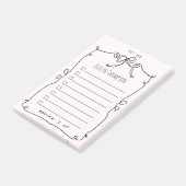 Bruid om te doen lijst bruiloft post-it® notes (Schuin)