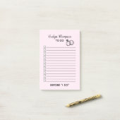 Bruid om te doen lijst bruiloft post-it® notes (Op bureau)