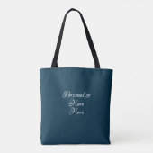 bruid om te trouwen bruiloft verloving blauw tote bag (Achterkant)