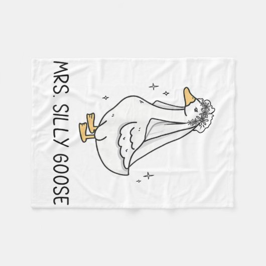 Bruid om te trouwen Gekke bruidgans Loskomen Fleece Deken (Voorkant (Horizontaal))