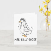 Bruid om te trouwen Gekke bruidgans Loskomen Kaart (Gele Bloem)