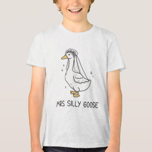 Bruid om te trouwen Gekke bruidgans Loskomen Tri-Blend Shirt