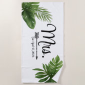 bruid om te zijn, vrijgezelle, gepersonaliseerd st strandlaken (Voorkant)