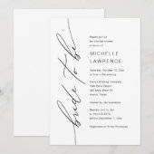 Bruid om te zijn, Vrijgezellenfeest Dinner Party Kaart (Voorkant / Achterkant)