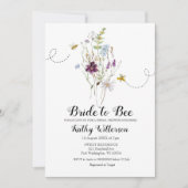 Bruid om te zijn Wildflowers Bruids Douche Uitnodi Kaart (Voorkant)