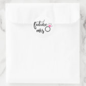 Bruid om Toekomstig Mrs Wedding Verloving te zijn Ronde Sticker (Tas)