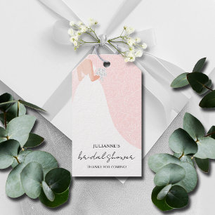 Bruid om Vrijgezellenfeest te zijn Roze gunst Cadeaulabel