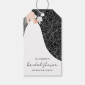 bruid om Vrijgezellenfeest zwart gunst Cadeaulabel (Voorkant)