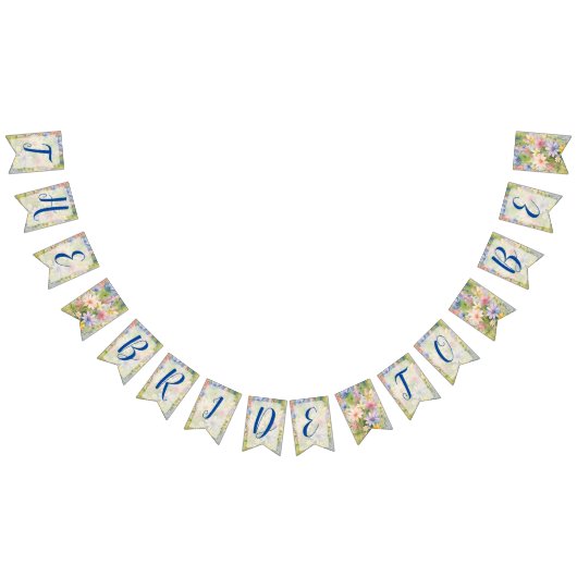 bruid om Waterverf wilde bloemen Bunting flags Vlaggetjes (Alle)