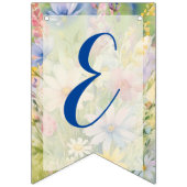 bruid om Waterverf wilde bloemen Bunting flags Vlaggetjes (Derde vlag)