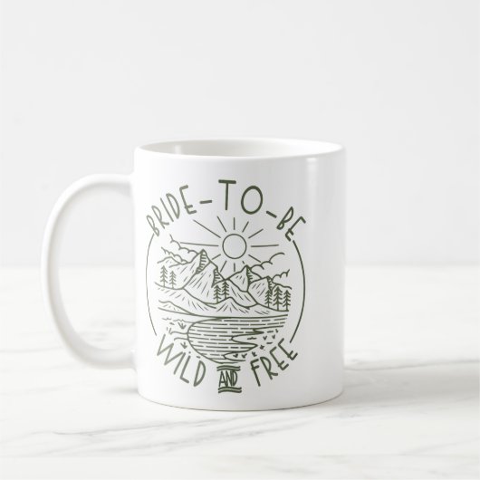 Bruid om wild te zijn en gratis camping Bacheloret Koffiemok (Links)