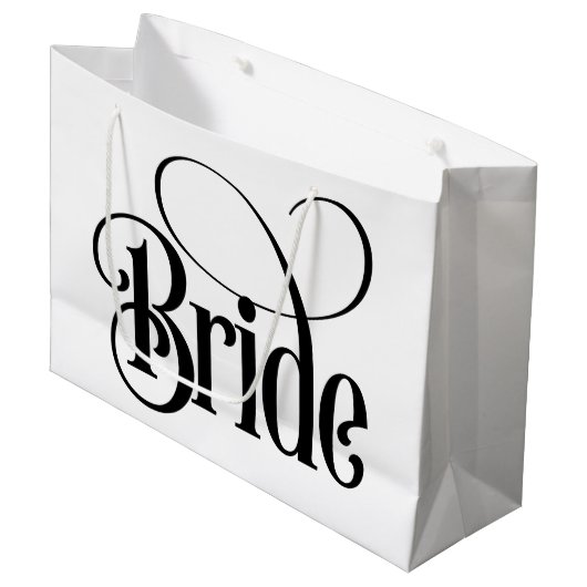 Bruid (ontwerp 3) groot cadeauzakje (Voorkant Gekanteld)