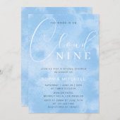 Bruid op Cloud 9 Blauwe Inkt Script Bruidsmeisjesf Kaart (Voorkant / Achterkant)