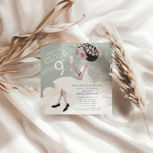 Bruid op Cloud 9 Blauwgroen Vrijgezellenfeest Squa Kaart