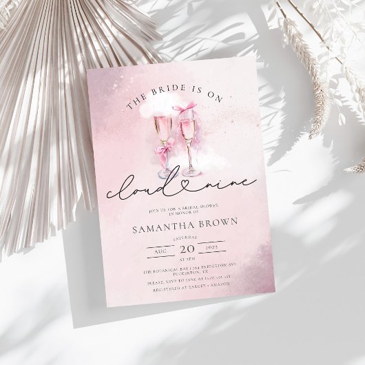 Bruid op Cloud 9 Roos Goud Elegant Vrijgezellenfee Kaart