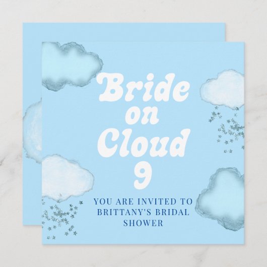 Bruid op Cloud 9 Vrijgezellenfeest Bachelorette Kaart (Voorkant / Achterkant)