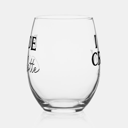 Bruid Op Een Afstandsfeest Naam Wijnglas Zonder Voet (Links)