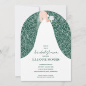 Bruid op Emerald Green Vrijgezellenfeest Arch Kaart (Voorkant)