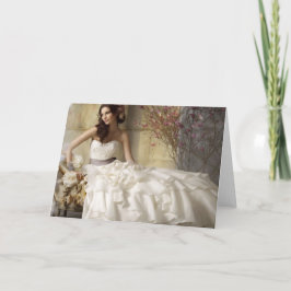 Bruid op haar trouwdag Kaart