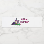 Bruid op Wijn uit de Wolken! Waterfles Etiket (Enkel label)