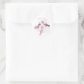 Bruid op Wijnwolk | Grappig Bruiloftsfeest Design Ronde Sticker (Tas)