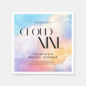 Bruid op wolk 9 Kleurrijke Pastel Vrijgezellenfees Servet (Voorkant)