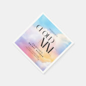 Bruid op wolk 9 Kleurrijke Pastel Vrijgezellenfees Servet (Hoek)