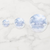 Bruid op wolk negen 9 | Pampas, wolken, blauwe luc Confetti (Achterkanten)