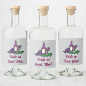 Bruid op wolk wijn! likeurfles etiket (Flessen)