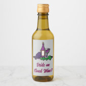 Bruid op wolk wijn! wijn etiket (Voorkant)