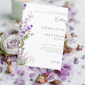 Bruid Ouders Lavendel Fotobruiloft Kaart
