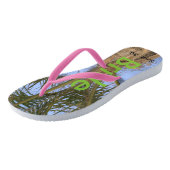 Bruid Palm Trees Blauwe Hemel Teenslippers (Schuin)