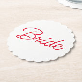 Bruid Papier Onderzetter (Gekanteld)