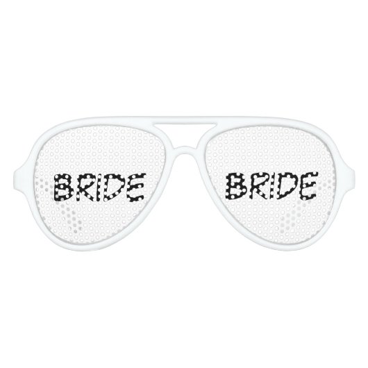 "Bruid" Party Shades Aviator Zonnebril (Voorkant)