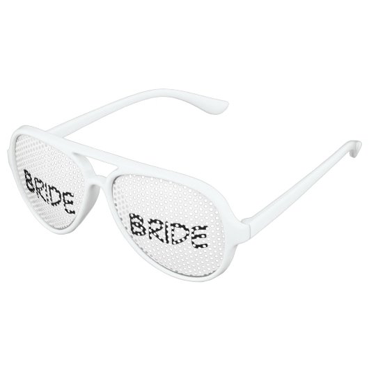 "Bruid" Party Shades Aviator Zonnebril (Gekanteld)