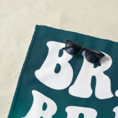 Bruid Pastel Gradiënt Retro Op Maat Strandlaken (In situ)