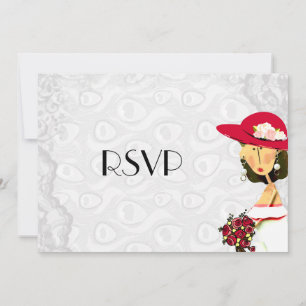 Bruid Pauwveren Trouw RSVP Kaart