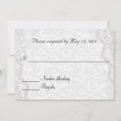 Bruid Pauwveren Trouw RSVP Kaart (Achterkant)