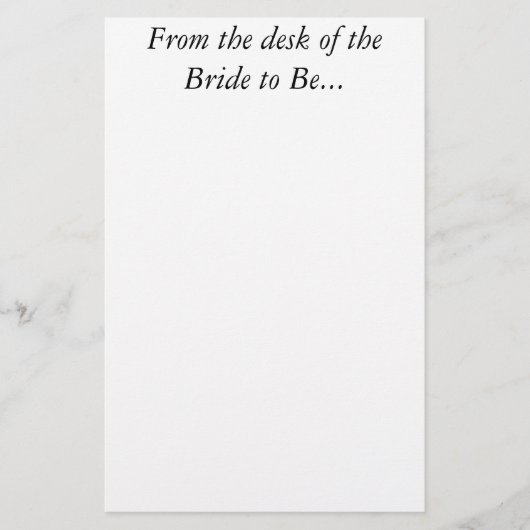 Bruid Persoonlijke Aangepaste Brief Trouwbriefpapi Briefpapier (Voorkant)