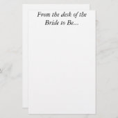 Bruid Persoonlijke Aangepaste Brief Trouwbriefpapi Briefpapier (Voorkant / Achterkant)