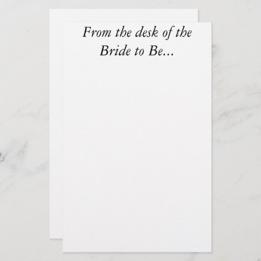 Bruid Persoonlijke Aangepaste Brief Trouwbriefpapi Briefpapier (Voorkant / Achterkant)