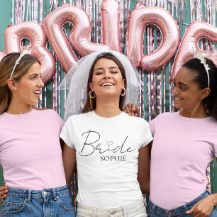 Bruid Persoonlijke Bachelorette   Aangepaste Naam T-shirt