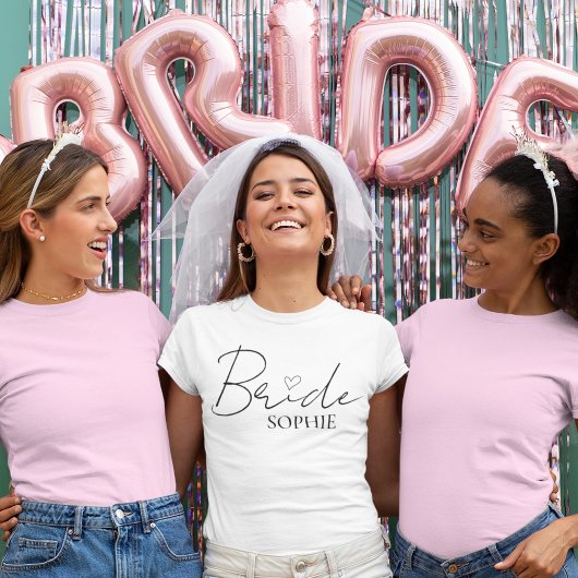 Bruid Persoonlijke Bachelorette | Aangepaste Naam T-shirt