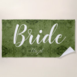 Bruid Persoonlijke Bachelorette Bruid Script Wit Strandlaken