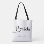 Bruid, Persoonlijke Naam, Script Tote Bag (Achterkant)