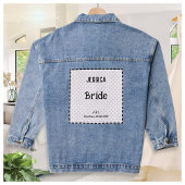 Bruid Polka Dot Custom Bruids Party Bruiloft Denim Jacket
